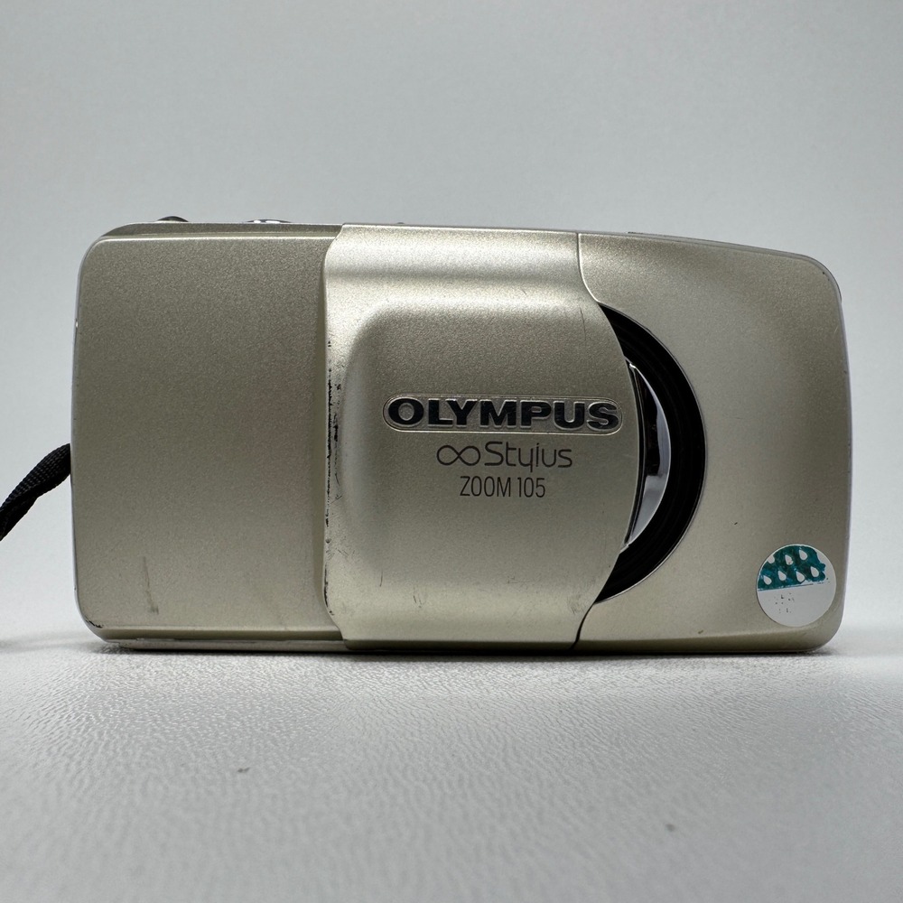 Olympus Stylus Zoom 105 35mm Film Camera Gold Weatherproof - For Parts Repair